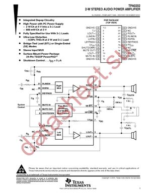 TPA0202PWPR datasheet  